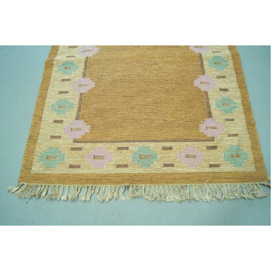 Image 1 of Vintage Röllakan wool rug, Sweden1970