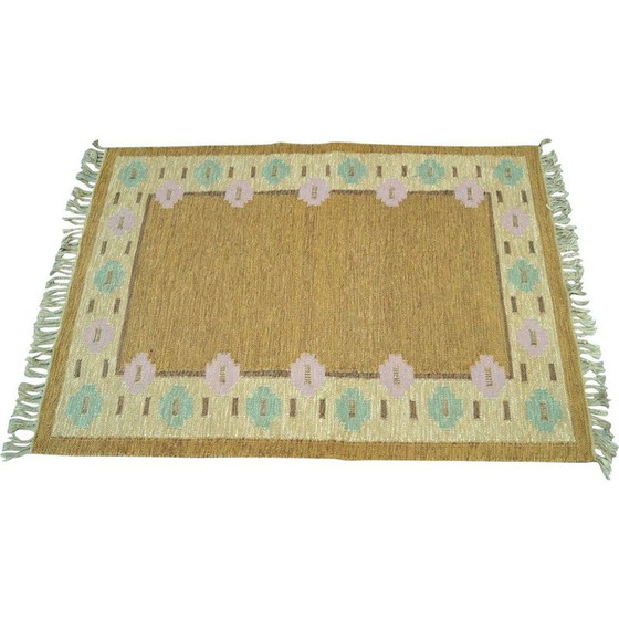 Image 1 of Vintage Röllakan wool rug, Sweden1970