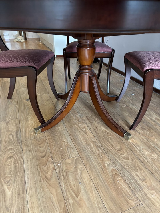 Image 1 of Dining Table With 4 Chairs Heroic Exclusive Mahogany Wood