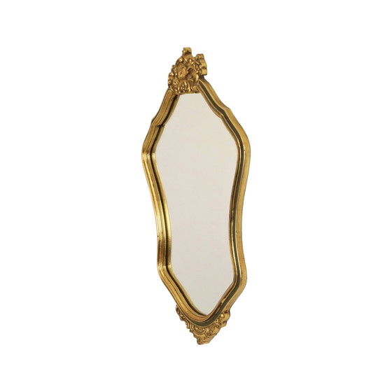 Image 1 of Mid - Century Crested Mirror