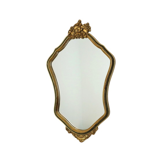 Image 1 of Mid - Century Crested Mirror