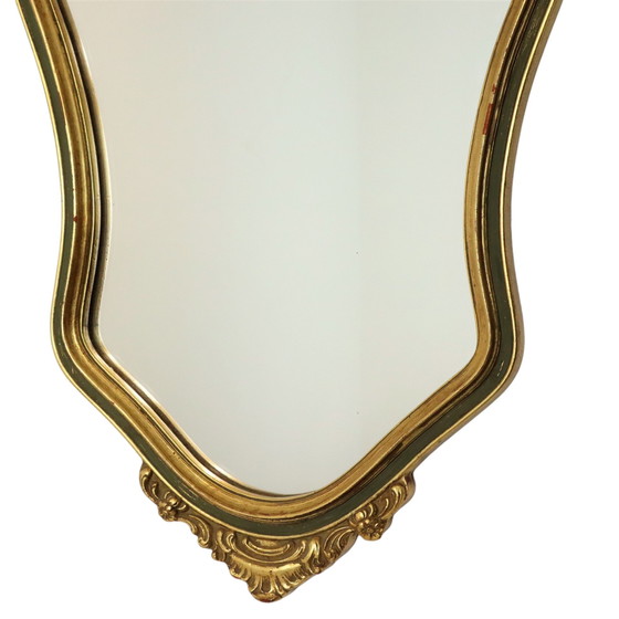 Image 1 of Mid - Century Crested Mirror