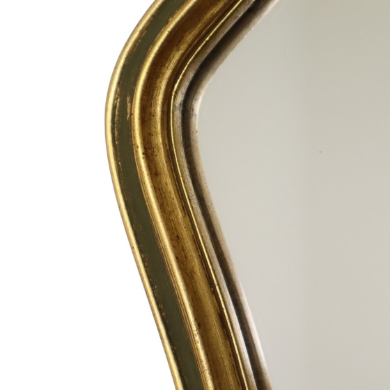 Image 1 of Mid - Century Crested Mirror