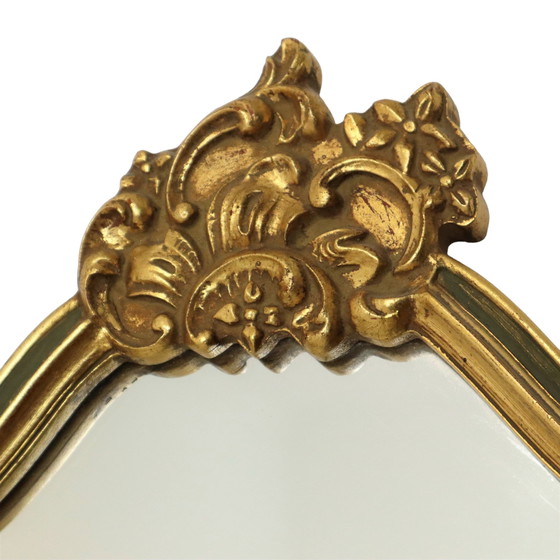 Image 1 of Mid - Century Crested Mirror