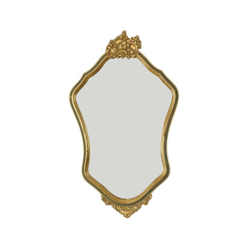 Mid - Century Crested Mirror