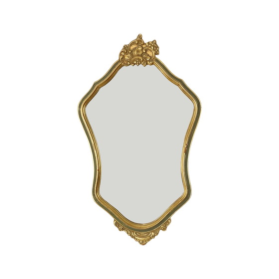 Image 1 of Mid - Century Crested Mirror