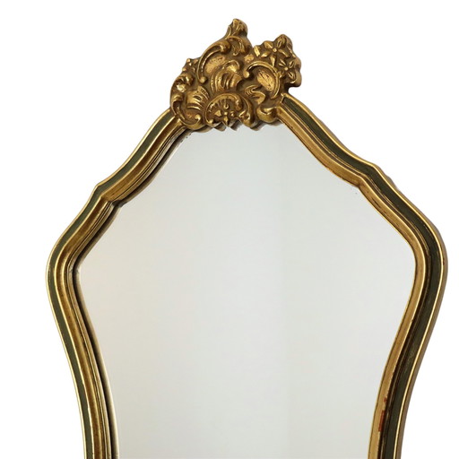 Mid - Century Crested Mirror