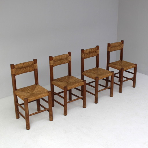 Dining Chairs attributed to Charlotte Perriand, set of 4 