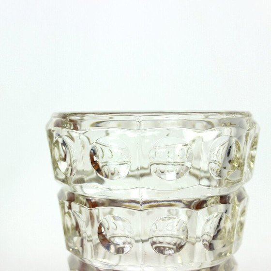 Image 1 of Vintage clear glass vase by Frantisek Peceny for Hermanova Hut, Czechoslovakia 1963