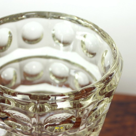 Image 1 of Vintage clear glass vase by Frantisek Peceny for Hermanova Hut, Czechoslovakia 1963