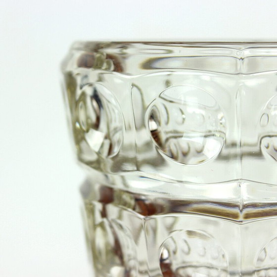 Image 1 of Vintage clear glass vase by Frantisek Peceny for Hermanova Hut, Czechoslovakia 1963