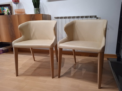 2x Pedrali armchairs by Maurizio Manzoni & Roberto Tapinassi