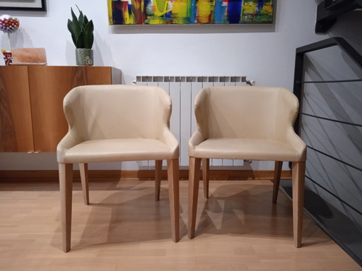 2x Pedrali armchairs by Maurizio Manzoni & Roberto Tapinassi