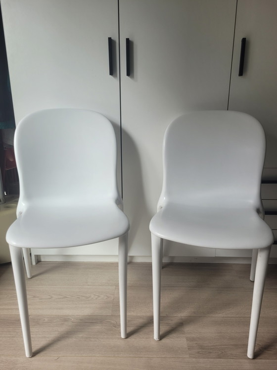 Image 1 of 3x Kartell Thyla chaises blanches