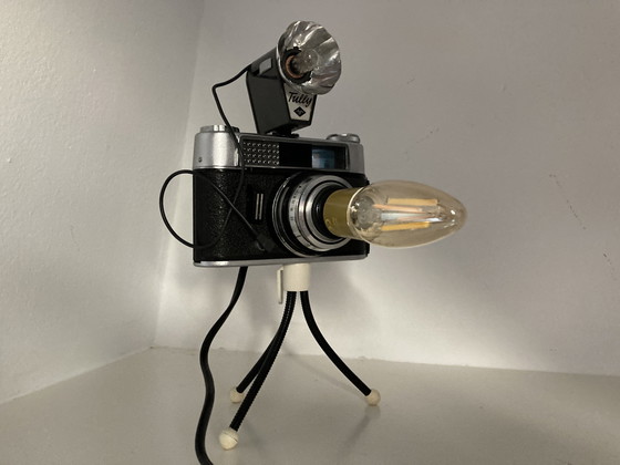 Image 1 of Design Camera Lamp With Retro Flash And Tripod
