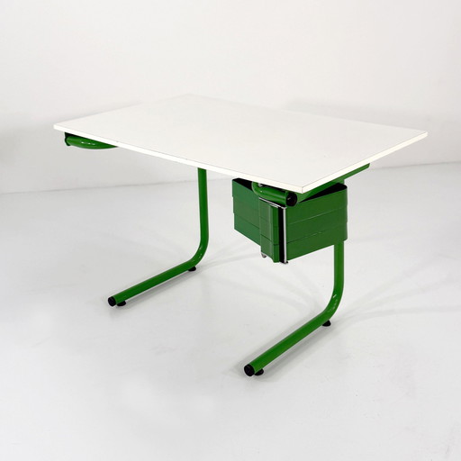   Green Drafting Table/Desk By Joe Colombo For Bieffeplast, 1970S