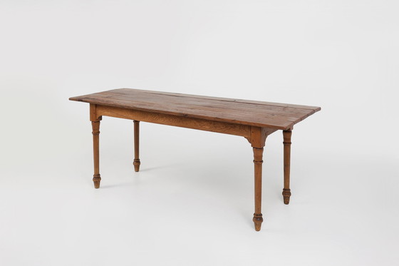 Image 1 of Rustic farmhouse pine table, France, 1850S