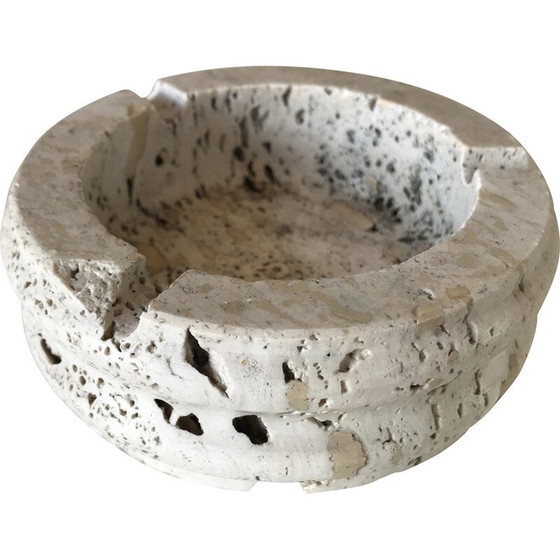 Image 1 of Posacenere d'epoca in travertino, 1970