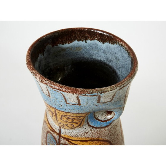 Image 1 of Vaso vintage in ceramica smaltata della collezione Maya di Accolay, 1950