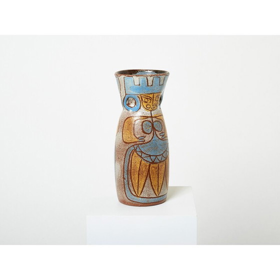 Image 1 of Vaso vintage in ceramica smaltata della collezione Maya di Accolay, 1950