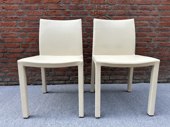 Image 1 of 2 x vintage chairs leather