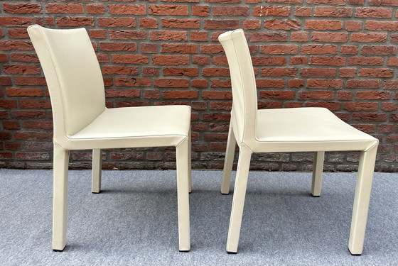 Image 1 of 2 x vintage chairs leather