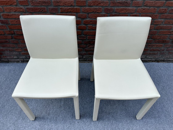 Image 1 of 2 x vintage chairs leather