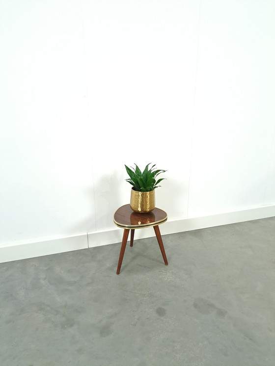 Image 1 of Side Table With Dark Brown Wood-look Formica Top