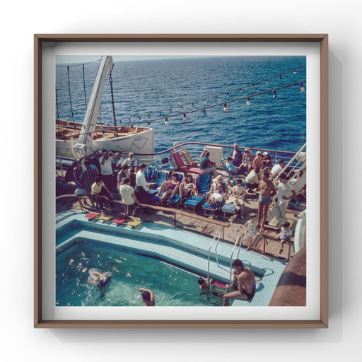 1X Sunning Passengers On Deck, 1965 | Photographer Willem Van Der Poll