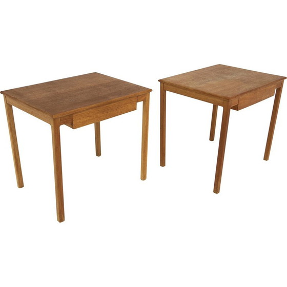Image 1 of Pair of vintage oak bedside tables, Sweden 1960