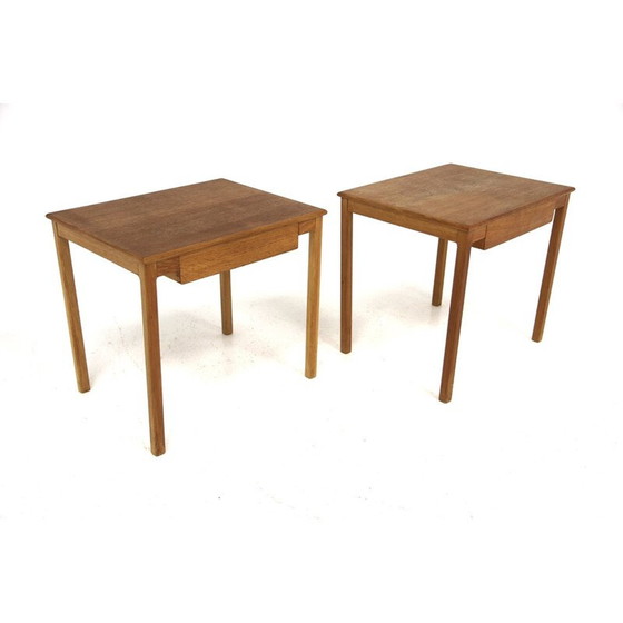 Image 1 of Pair of vintage oak bedside tables, Sweden 1960