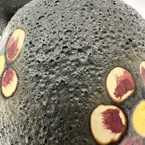 Image 1 of Mid-century design ceramic Scheurich vase with blossom , 1970’s