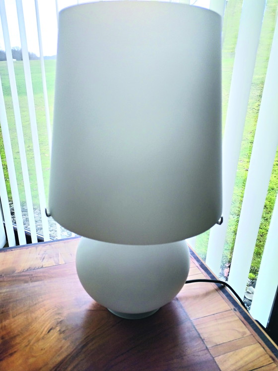 Image 1 of Medium table lamp Fontana Arte, Murano glass H 53 Cm - Designer: Max Ingrand