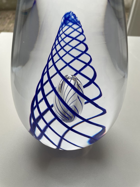 Image 1 of Xl Glass Object " Drop" By Jan Machalek