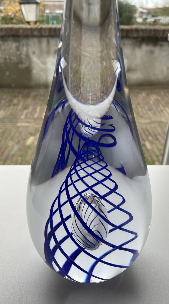 Image 1 of Xl Glass Object " Drop" By Jan Machalek