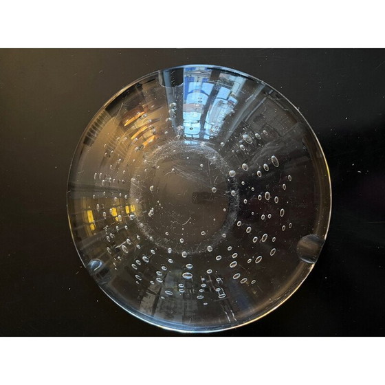 Image 1 of Vintage bubble crystal ashtray, 1970s