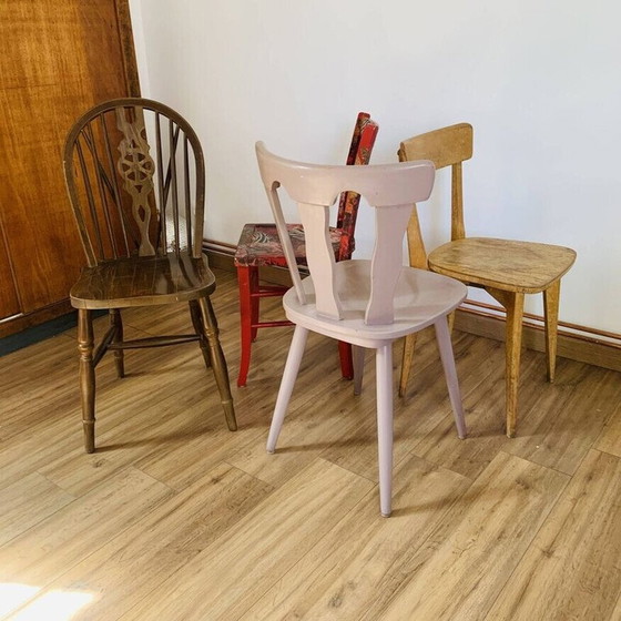 Image 1 of Set of 4 mismatched vintage chairs