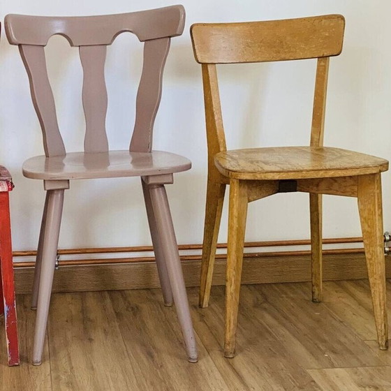 Image 1 of Set of 4 mismatched vintage chairs