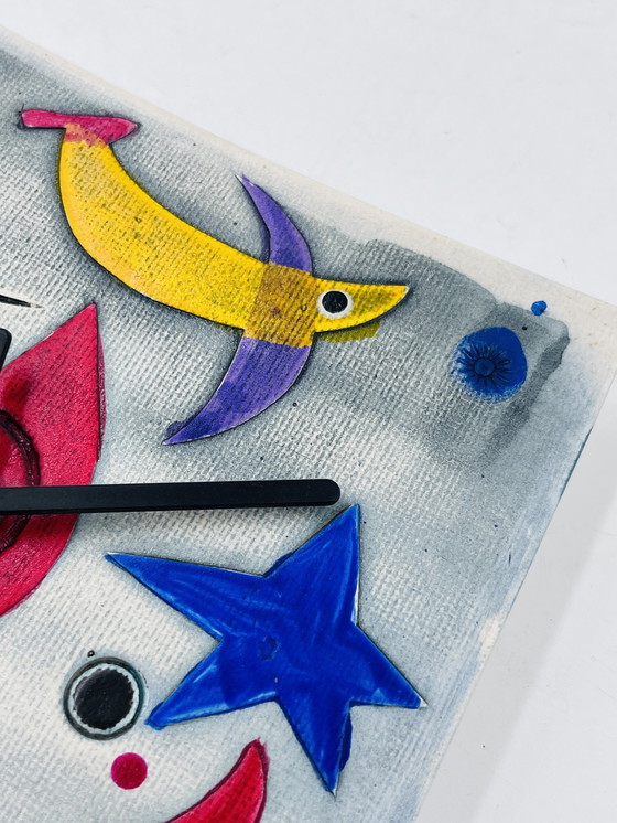 Image 1 of Joan Miro Style Ceramic Clock