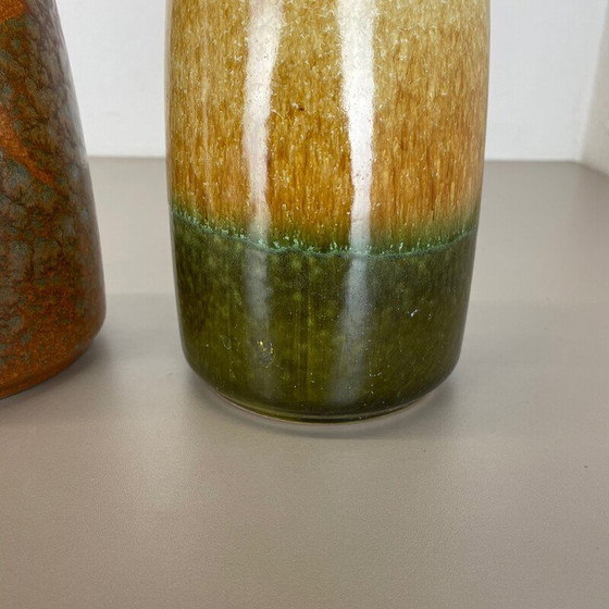 Image 1 of Pair of vintage fat lava ceramic vases for Scheurich, Germany 1970s