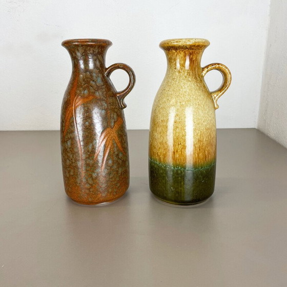 Image 1 of Pair of vintage fat lava ceramic vases for Scheurich, Germany 1970s