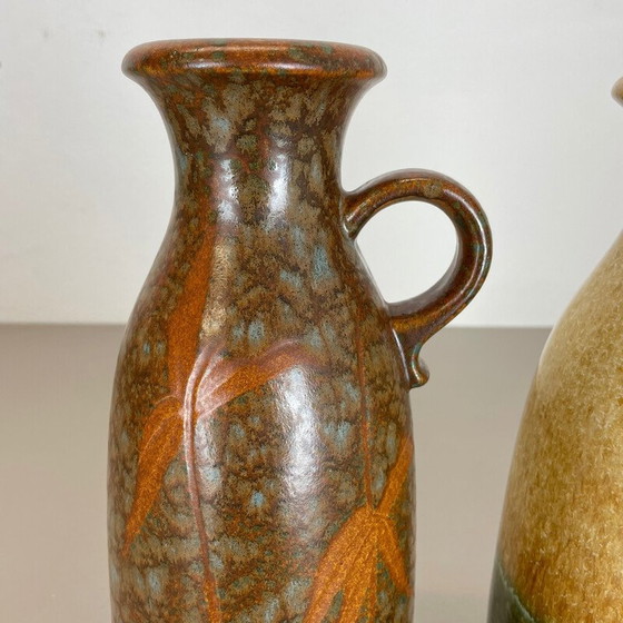 Image 1 of Pair of vintage fat lava ceramic vases for Scheurich, Germany 1970s