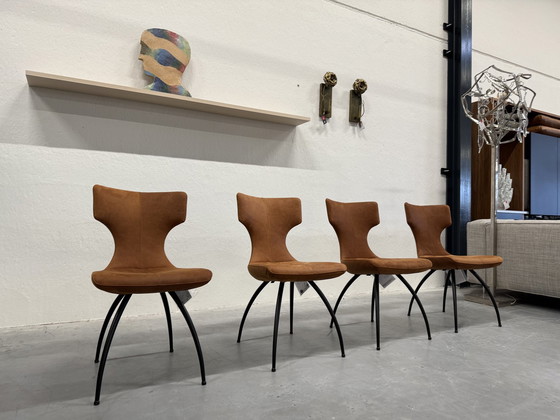 Image 1 of 4 sillas de comedor Leolux Callas Danza Leather
