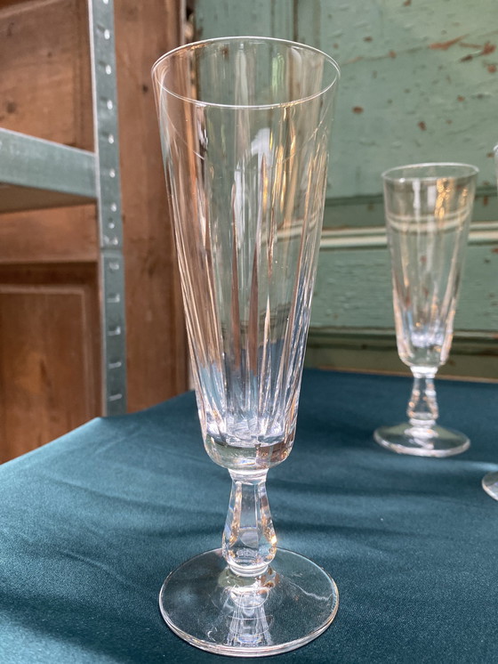 Image 1 of Set Of 5X Royal Leerdam Crystal Flûtes