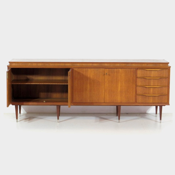 Image 1 of Vintage Mid Century Modern Dressoir In Teak, Jaren 60