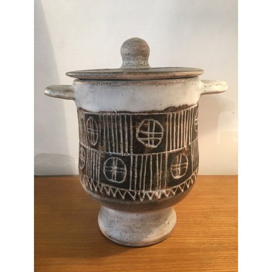 Image 1 of Vintage ceramic pot by Pouchain, 1950
