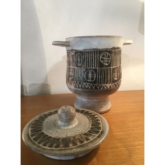 Image 1 of Vintage ceramic pot by Pouchain, 1950