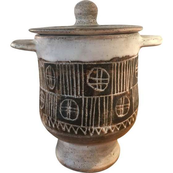Image 1 of Vintage ceramic pot by Pouchain, 1950