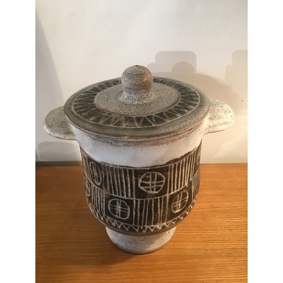 Image 1 of Vintage ceramic pot by Pouchain, 1950