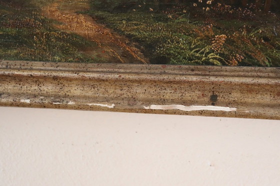 Image 1 of Dipinto ad olio su tela, XIX secolo, firmato